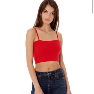 Emma & Sam Square Neck Crop Strappy Tank